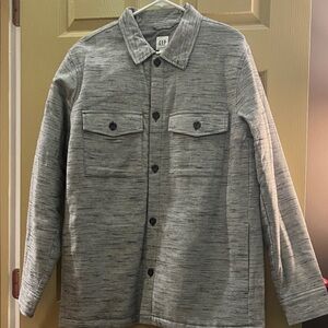 GAP Men's Heather Gray Shirt Jacket